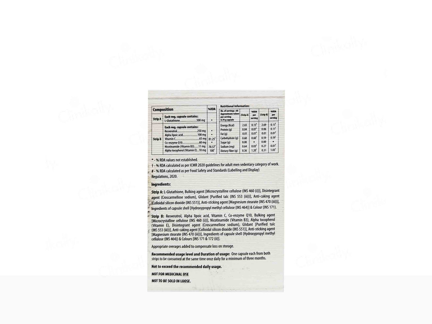 Skin Glow 2.0 Master Anti Oxidant Formula Nutraceutical Capsule For Adults