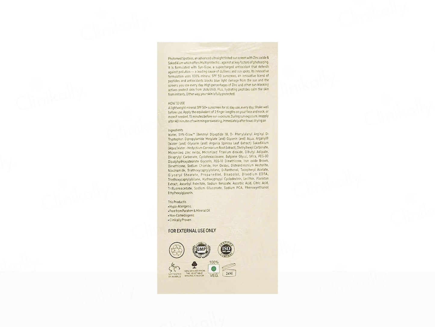 Skinmedis Photomed Spotless Tinted Sunscreen SPF 50+ PA++++