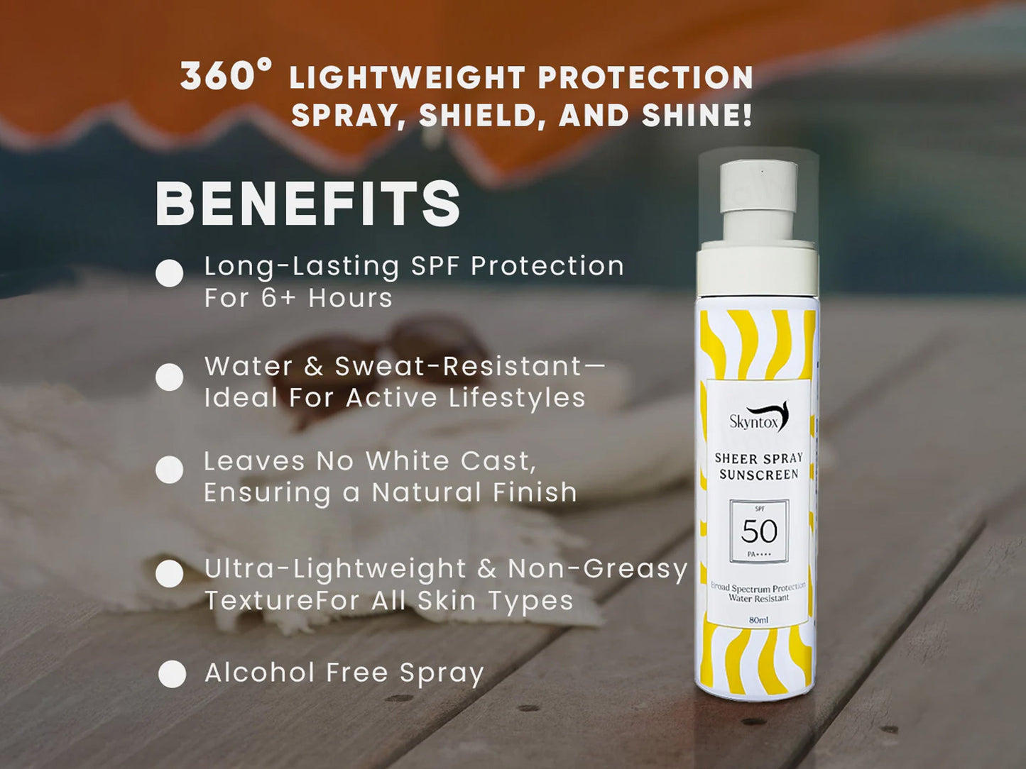 Skyntox Sheer Spray Sunscreen SPF 50 PA++++