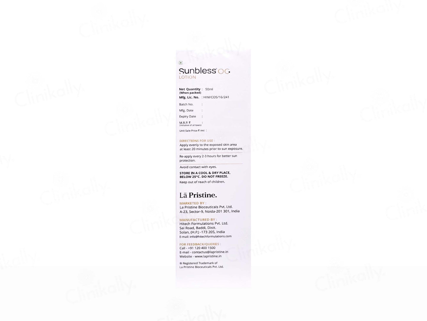 Sunbless OC Oil Control Lotion SPF 50+ PA++++