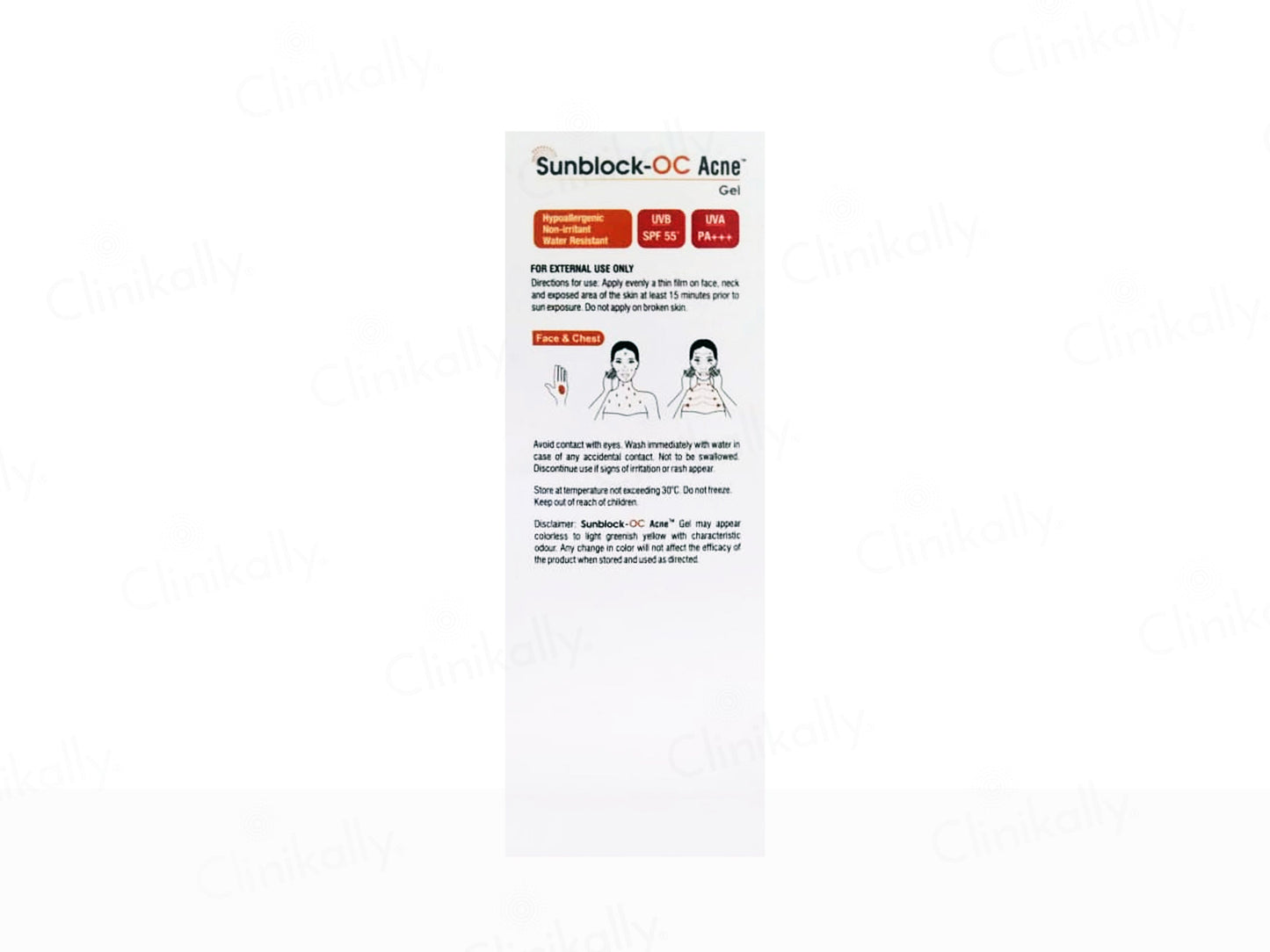 Sunblock-OC Acne Matte Sunscreen Gel SPF 55+ PA+++