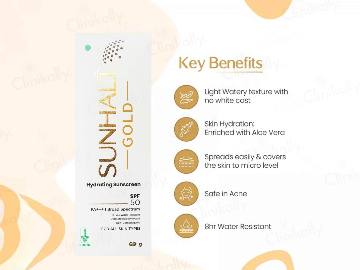 Sunhalt Gold Hydrating Sunscreen SPF 50 PA+++