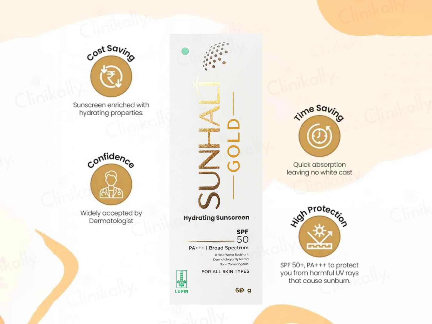Sunhalt Gold Hydrating Sunscreen SPF 50 PA+++