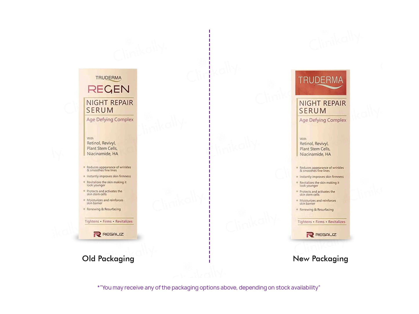 Truderma Regen Night Repair Serum Reduce Wrinkles
