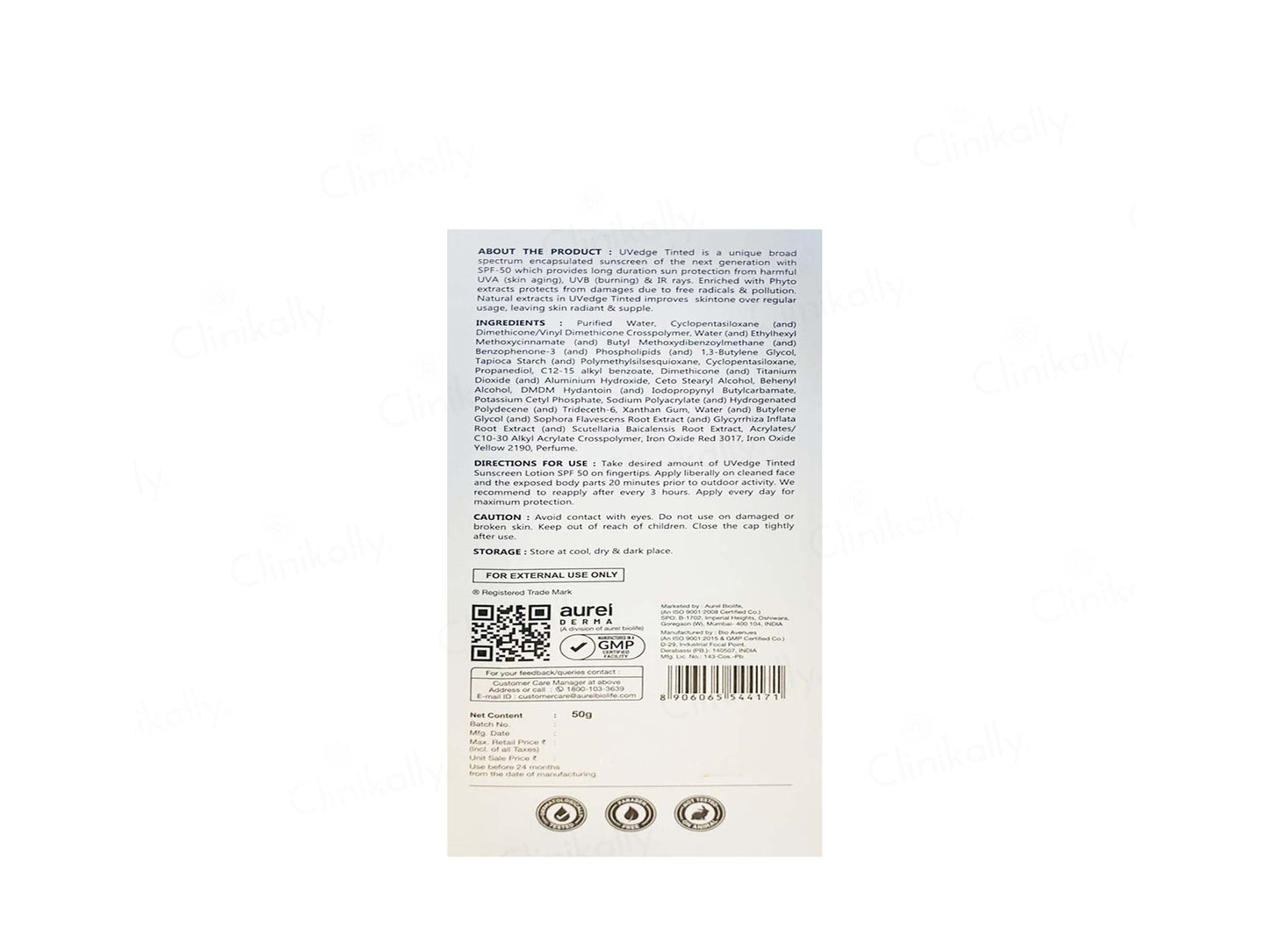 UVedge Tinted Sunscreen Lotion SPF 50 PA+++