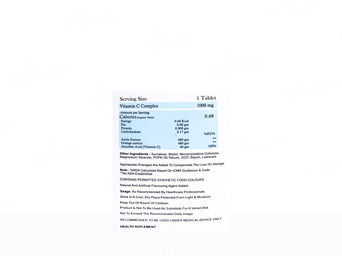 Vinshine Vitamin C Skin Lightening & Rejuvenation Chewable Tablet