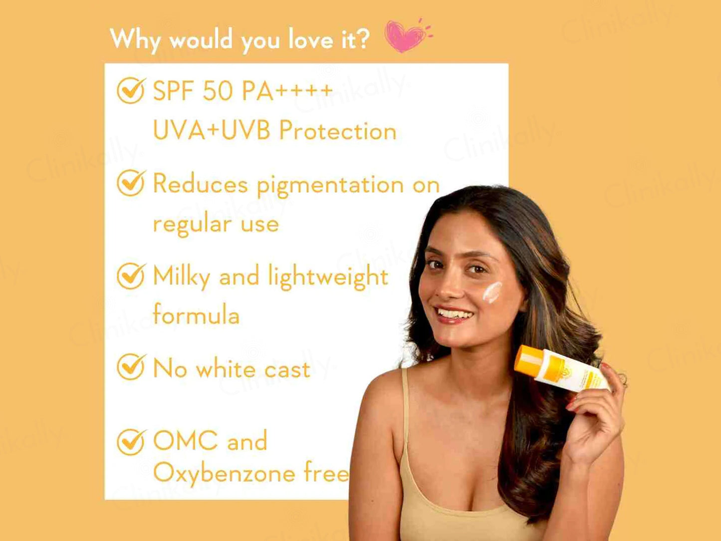 WishCare Vitamin C Pure Glow Milk Ultra Light Sunscreen SPF 50+ PA++++