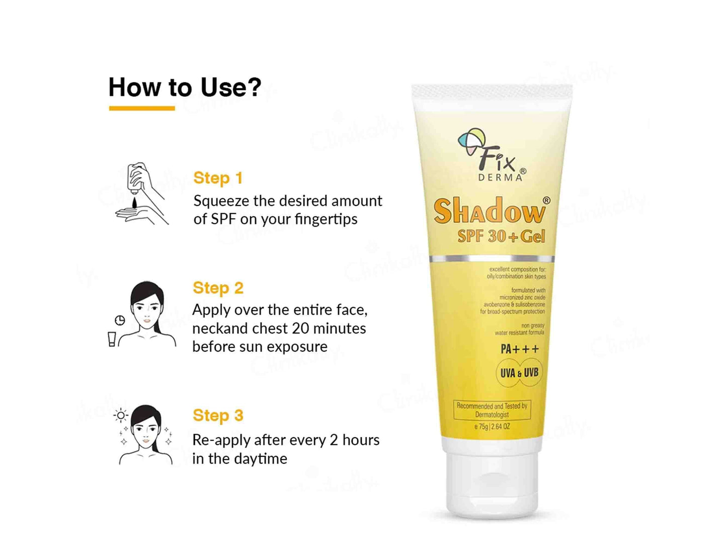 Fixderma Shadow SPF 30+ PA+++ Gel