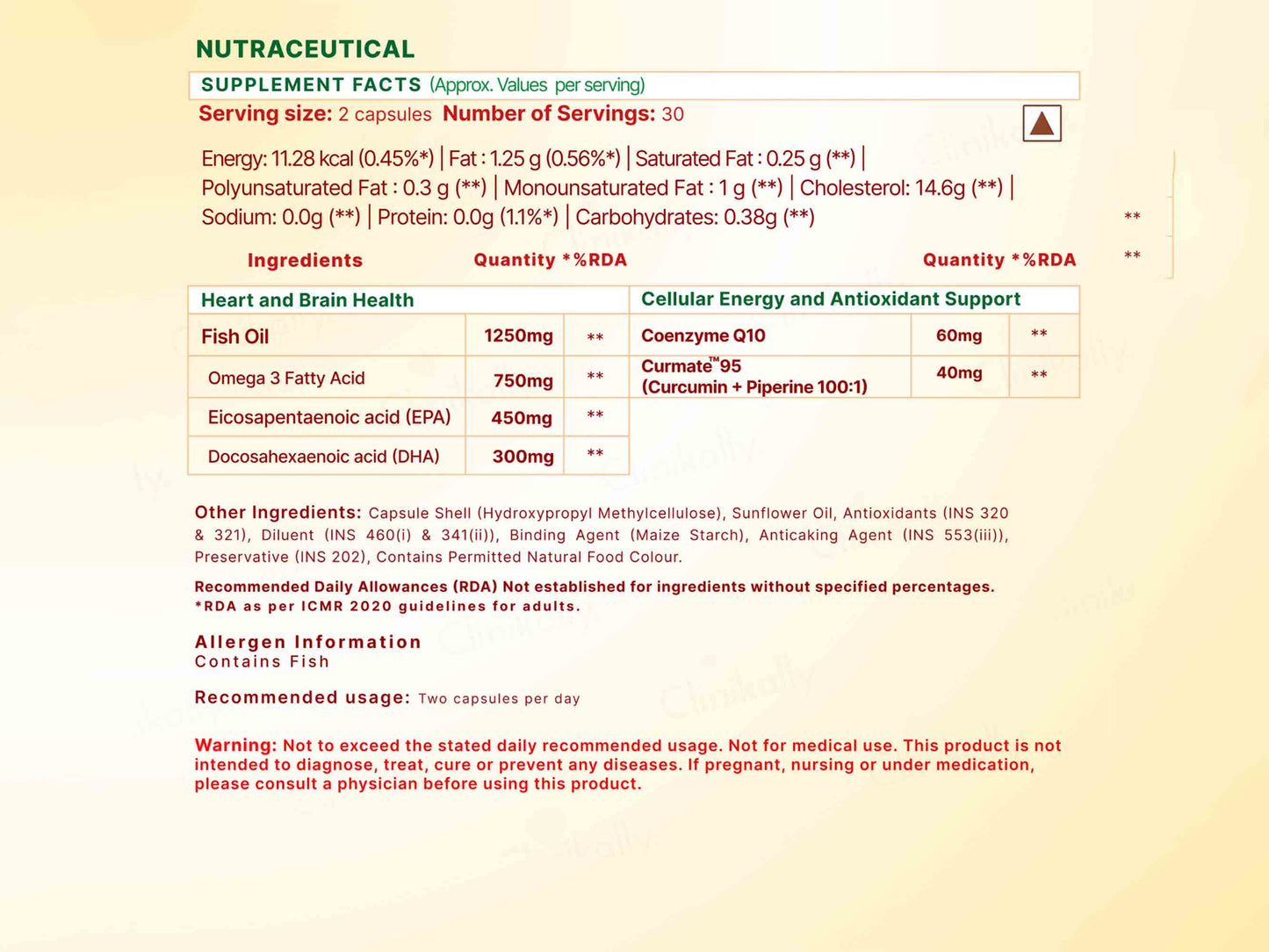 WishNew Wellness Daily Ritual 3X Omega's & CoQ-10 Capsule
