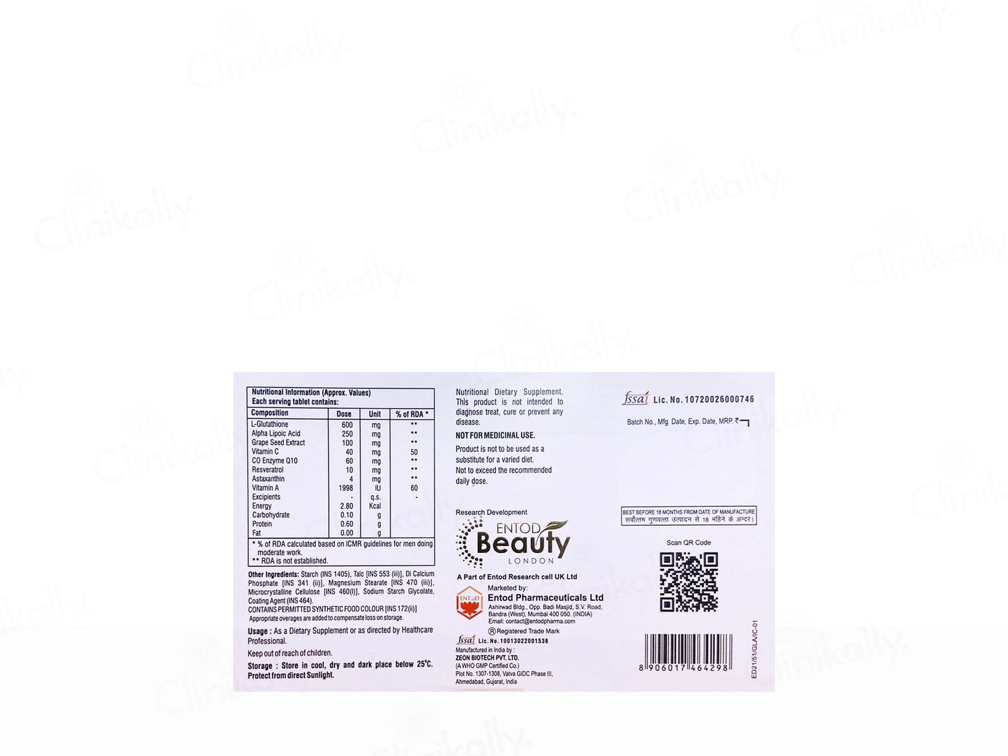 Glotamin Skin Brightening & Anti-Ageing Tablet