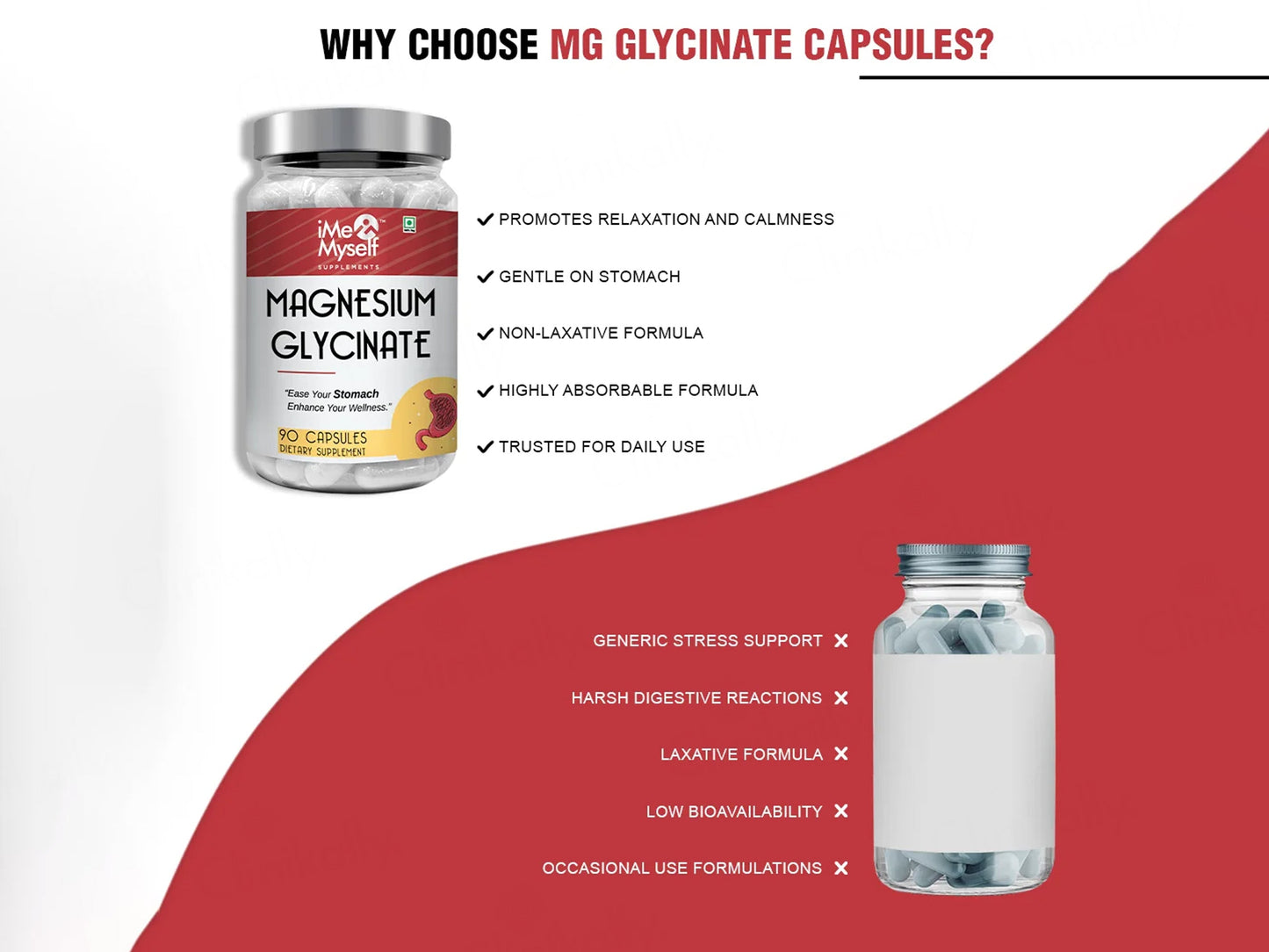 iMeMyself Magnesium Glycinate Dietary Supplement Vegetarian Capsule