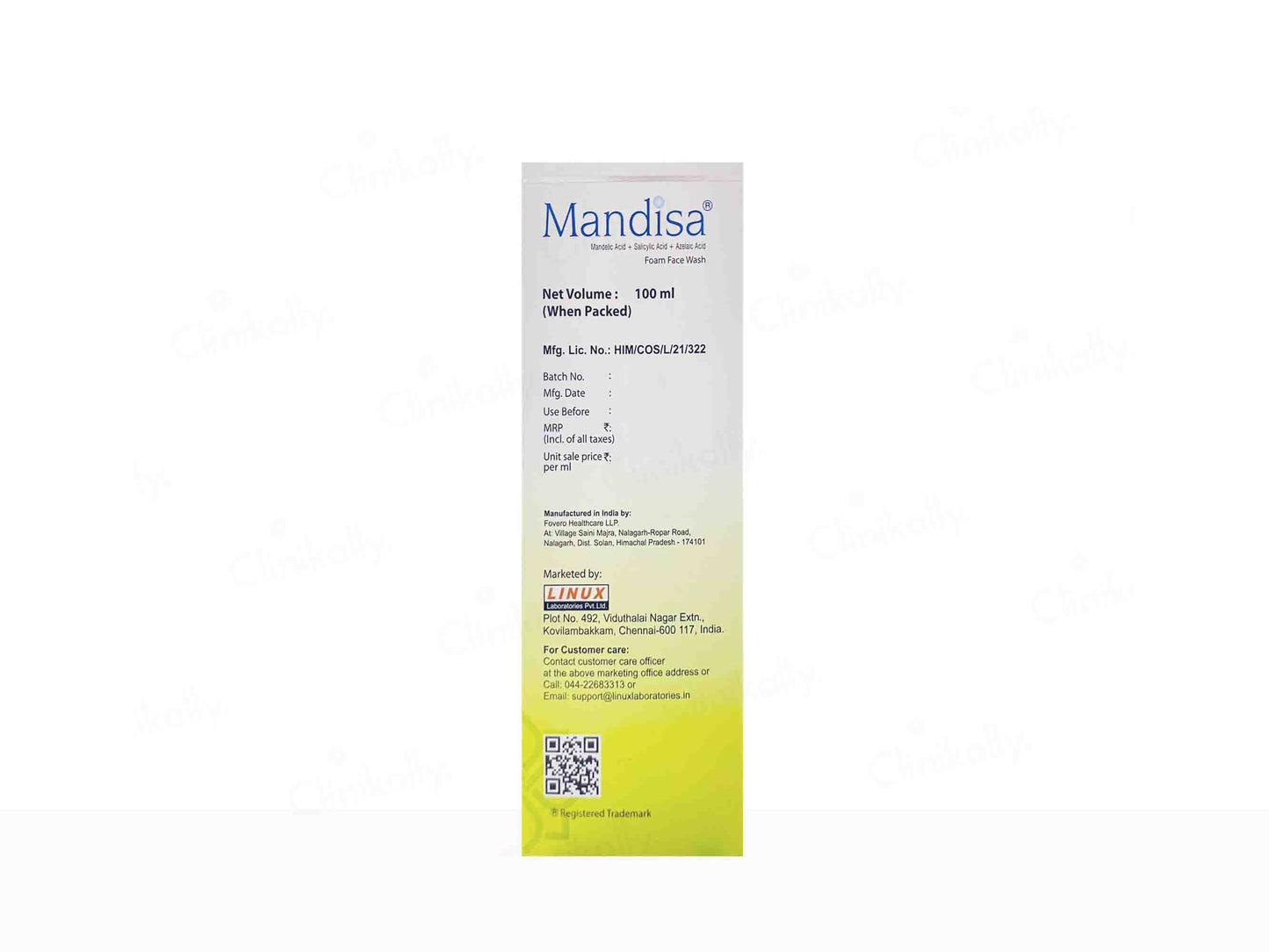 Mandisa Foam Face Wash