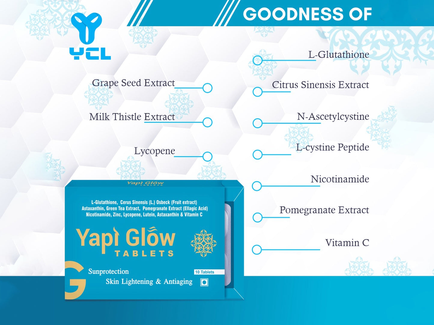 Yapi Glow Skin Lightening & Antiaging Sunprotection Tablet