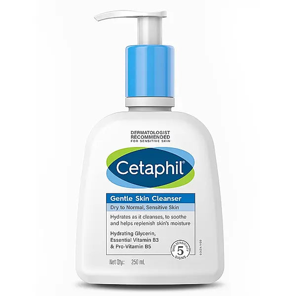 Cetaphil Gentle Skin Cleanser for Face & Body – 125ml, 250ml, 500ml, 1L | For Dry, Sensitive, Normal & Combination Skin