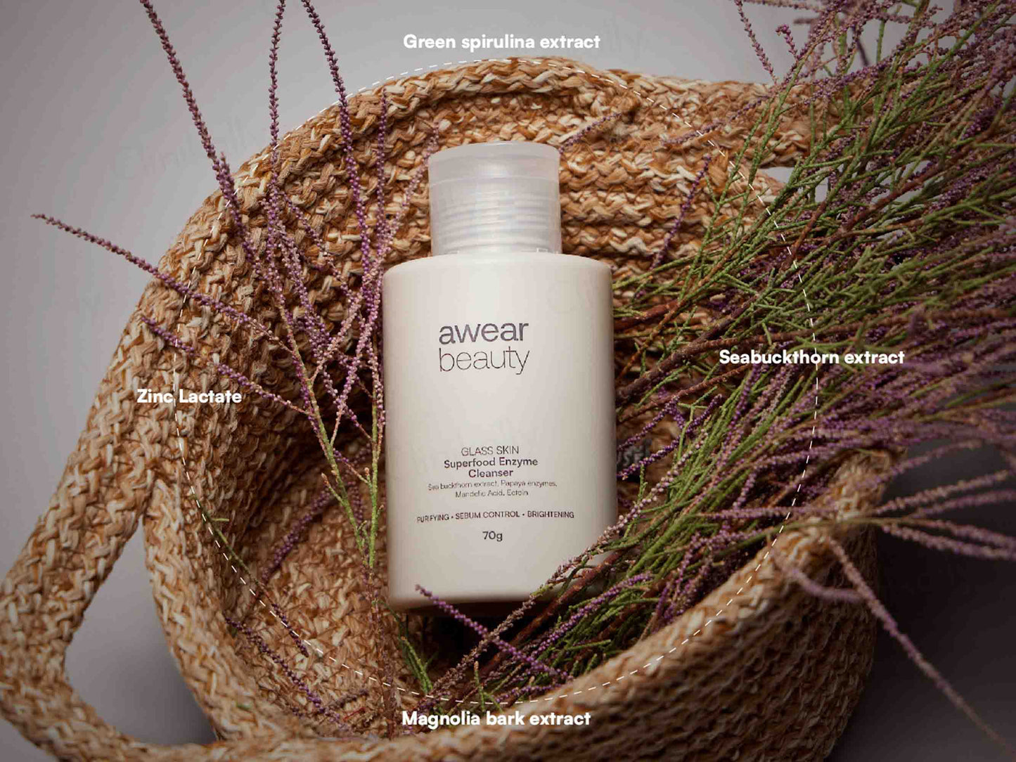 Awear Beauty Glass Skin Superfood Enzyme Cleanser