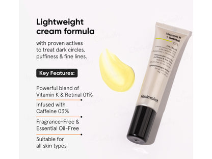 Minimalist Vitamin K + Retinal 1% Under Eye Cream