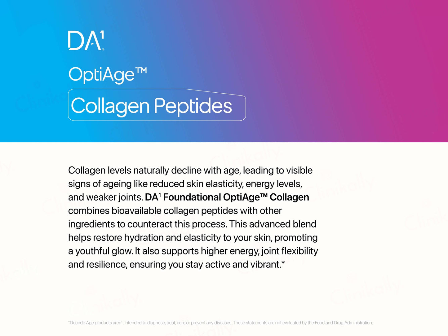 Decode Age OptiAge Premium Hydrolysed Collagen Peptides Powder