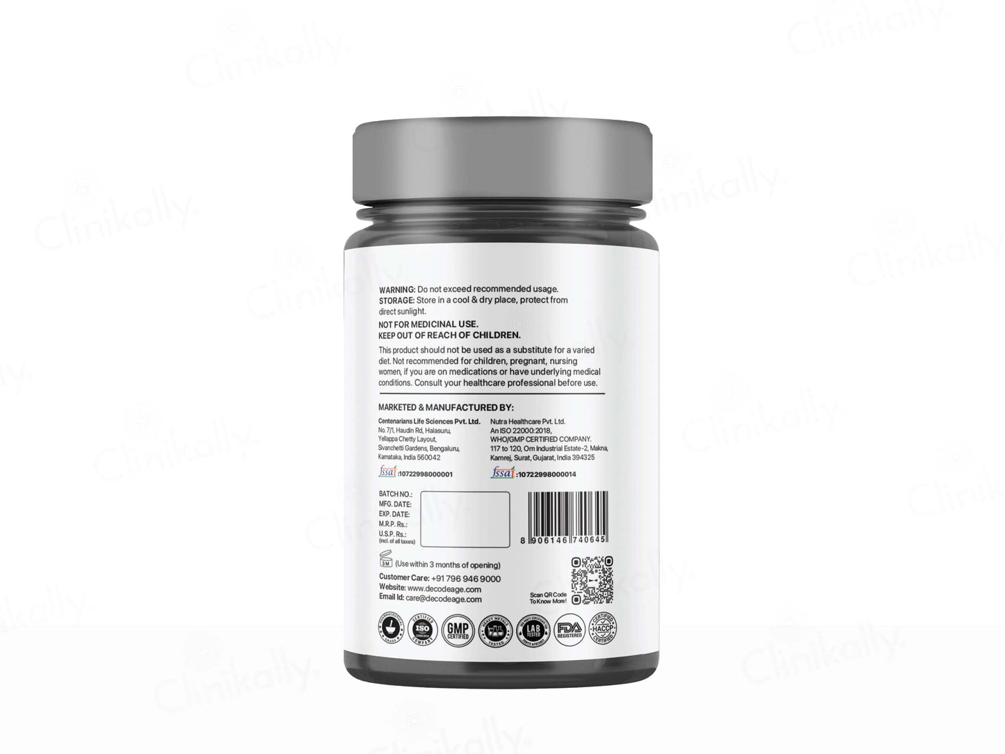 Decode Age Liposomal NMN 500 Vegan Capsule
