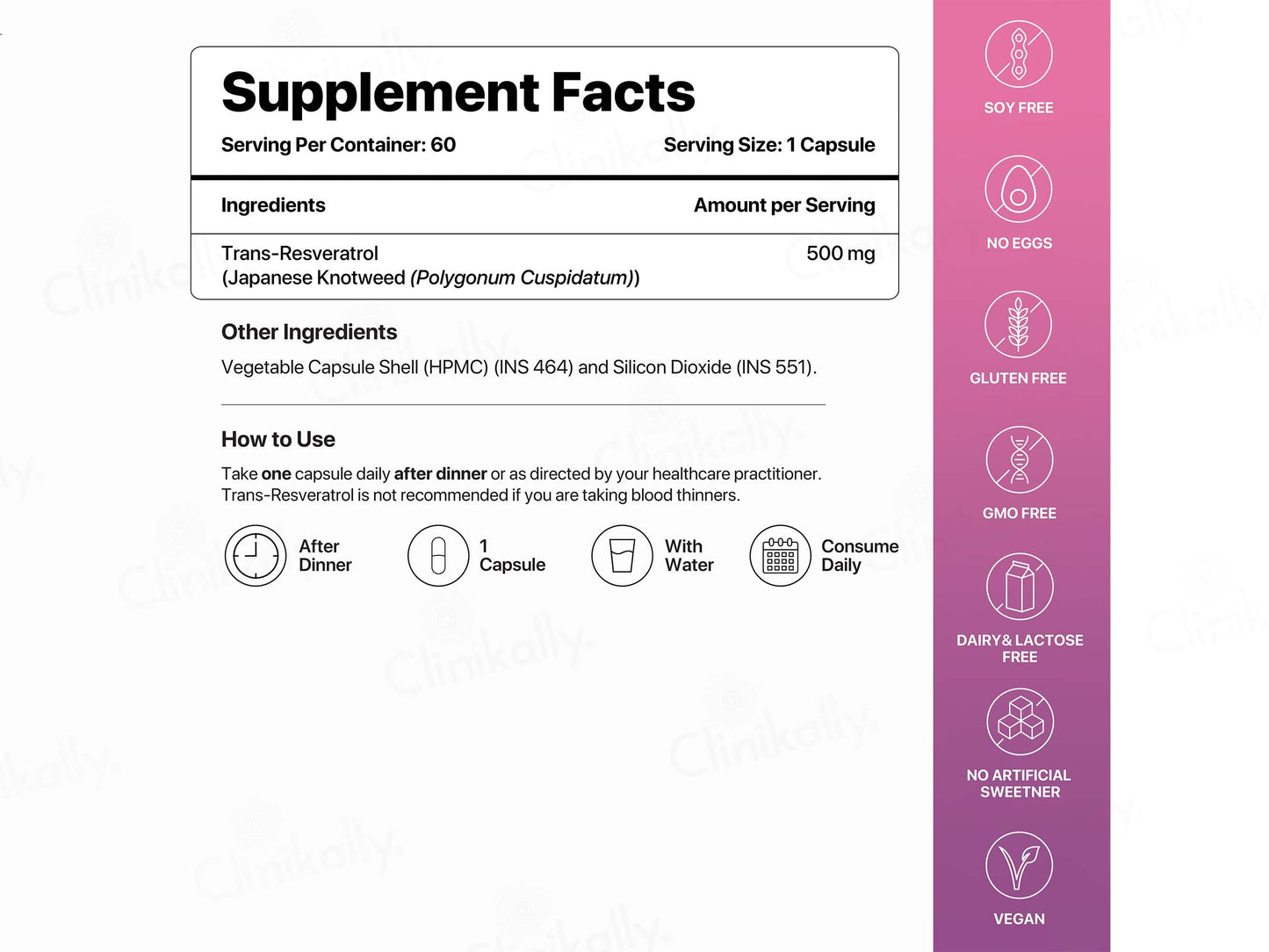 Decode Age Trans-Resveratrol 500 Vegan Capsule