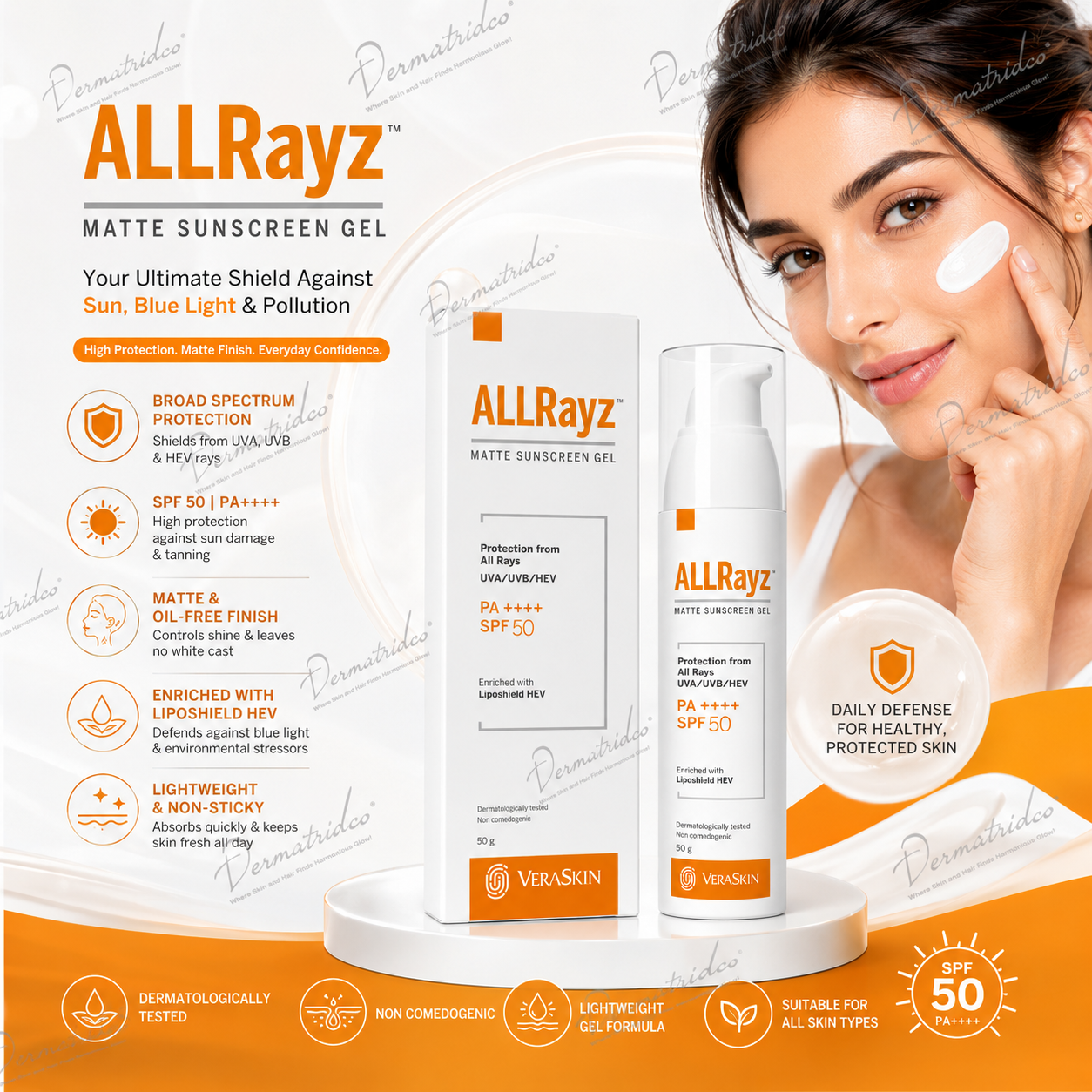 ALLRayz Matte Sunscreen Gel | VeraSkin