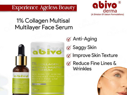 Abivo 1% Collagen + Multisal Multilayer Face Serum