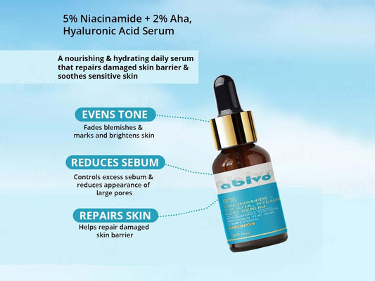 Abivo 5% Niacinamide + 2% Alpha Arbutin + 1% Hyaluronic Acid Face Serum