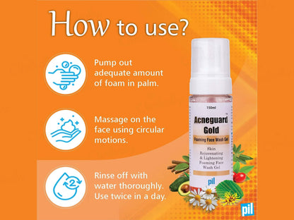 Acneguard Gold Foaming Face Wash Gel
