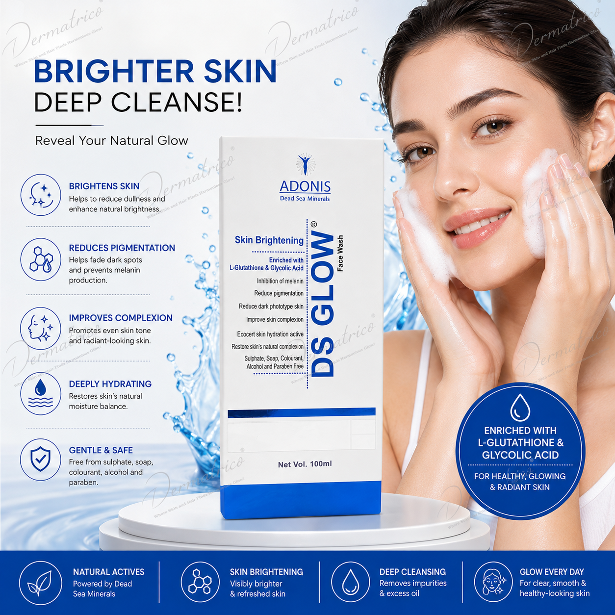 Adonis DS Glow Skin Brightening Face Wash