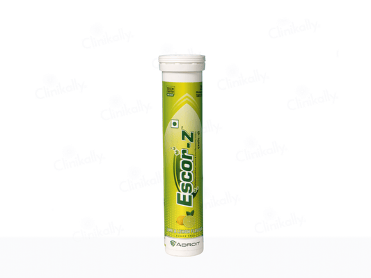 Adroit Escor-Z Sugar-Free Lime-Lemon Effervescent Tablet with Zinc Immunity