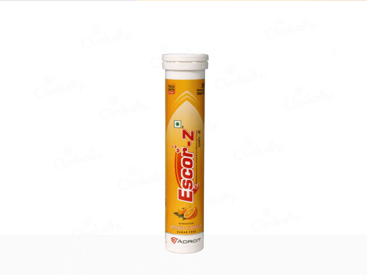 Adroit Escor-Z Sugar-Free Orange Effervescent Tablet with Zinc Immunity
