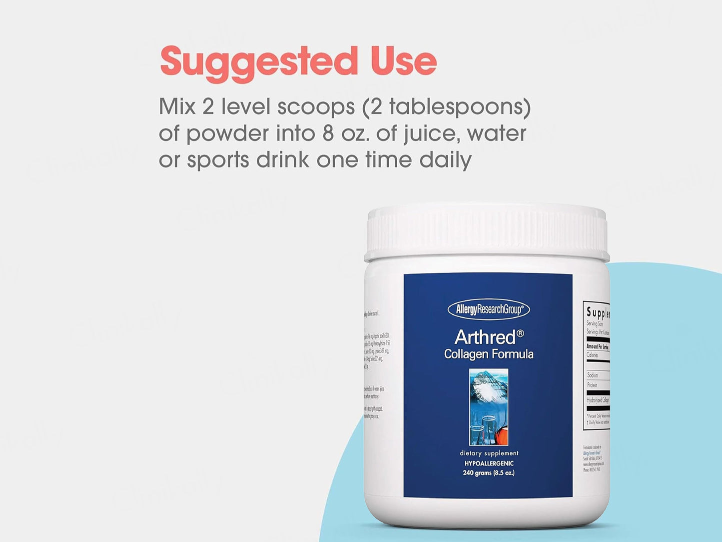 Allergy Research Group Arthred Collagen Formula Dietary Supplement Powder
