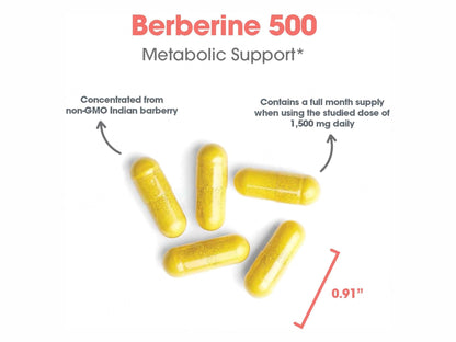 Allergy Research Group Berberine 500 Dietary Supplement Vegetarian Capsule