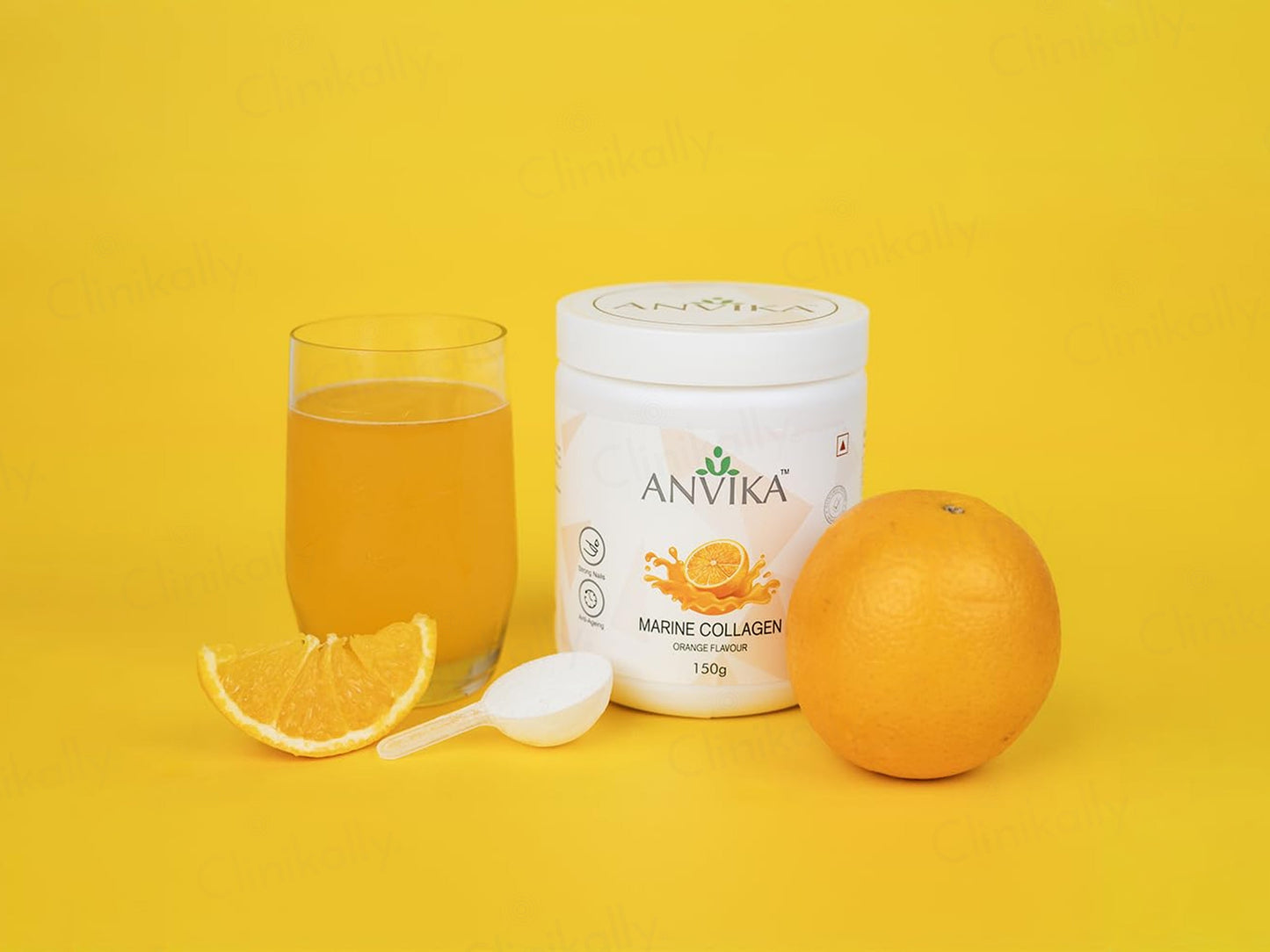 Anvika Marine Collagen Health Supplement Powder - Orange Flavour