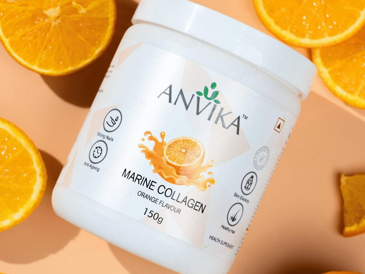 Anvika Marine Collagen Health Supplement Powder - Orange Flavour