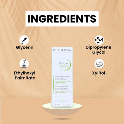 Bioderma Sebium Hydra Intensely skin moisturises for dry acne-prone skin- 40ml