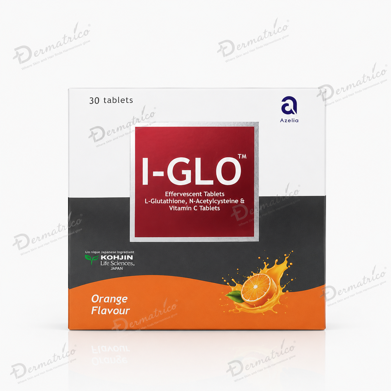 Azelia I-Glo Glutathione Vitamin C Tablet - Orange Flavour