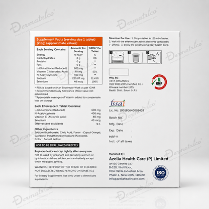 Azelia I-Glo Glutathione Vitamin C Tablet - Orange Flavour