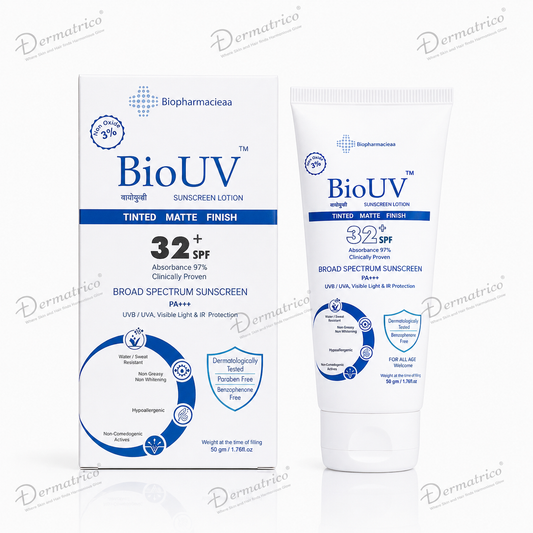 BioUV Sunscreen Lotion SPF 32+ PA+++ |Tinted & Matte Finish 