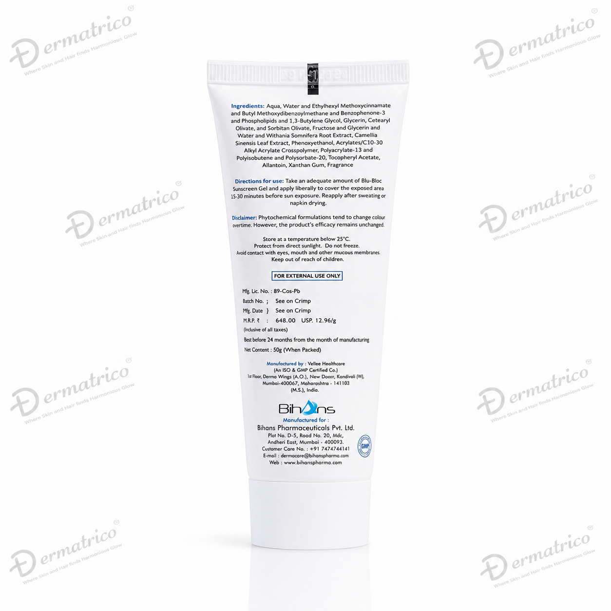 Blu-Bloc Sunscreen Gel SPF 50 PA+++