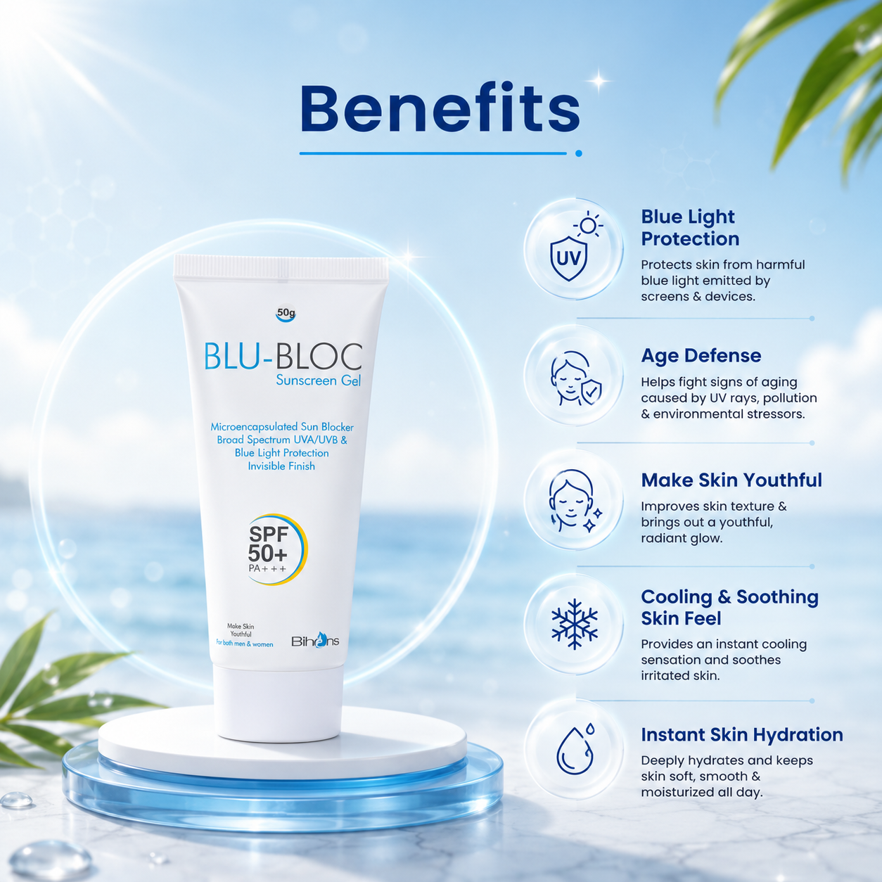 Blu-Bloc Sunscreen Gel SPF 50 PA+++