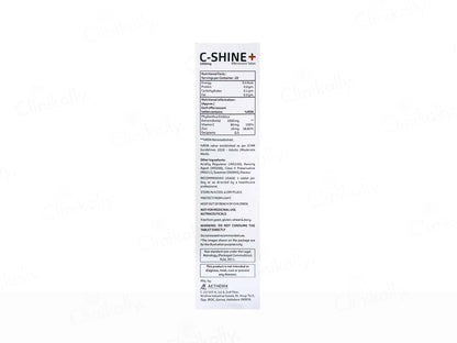 C-Shine+ 1000mg Effervescent Tablet - Orange Flavour