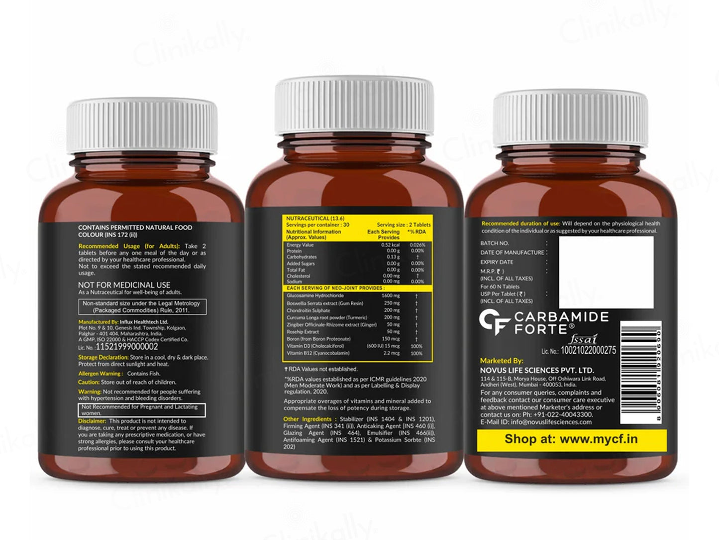 Carbamide Forte 9 In 1 Joint Support With 1600mg Glucosamine Nutraceutical Tablet