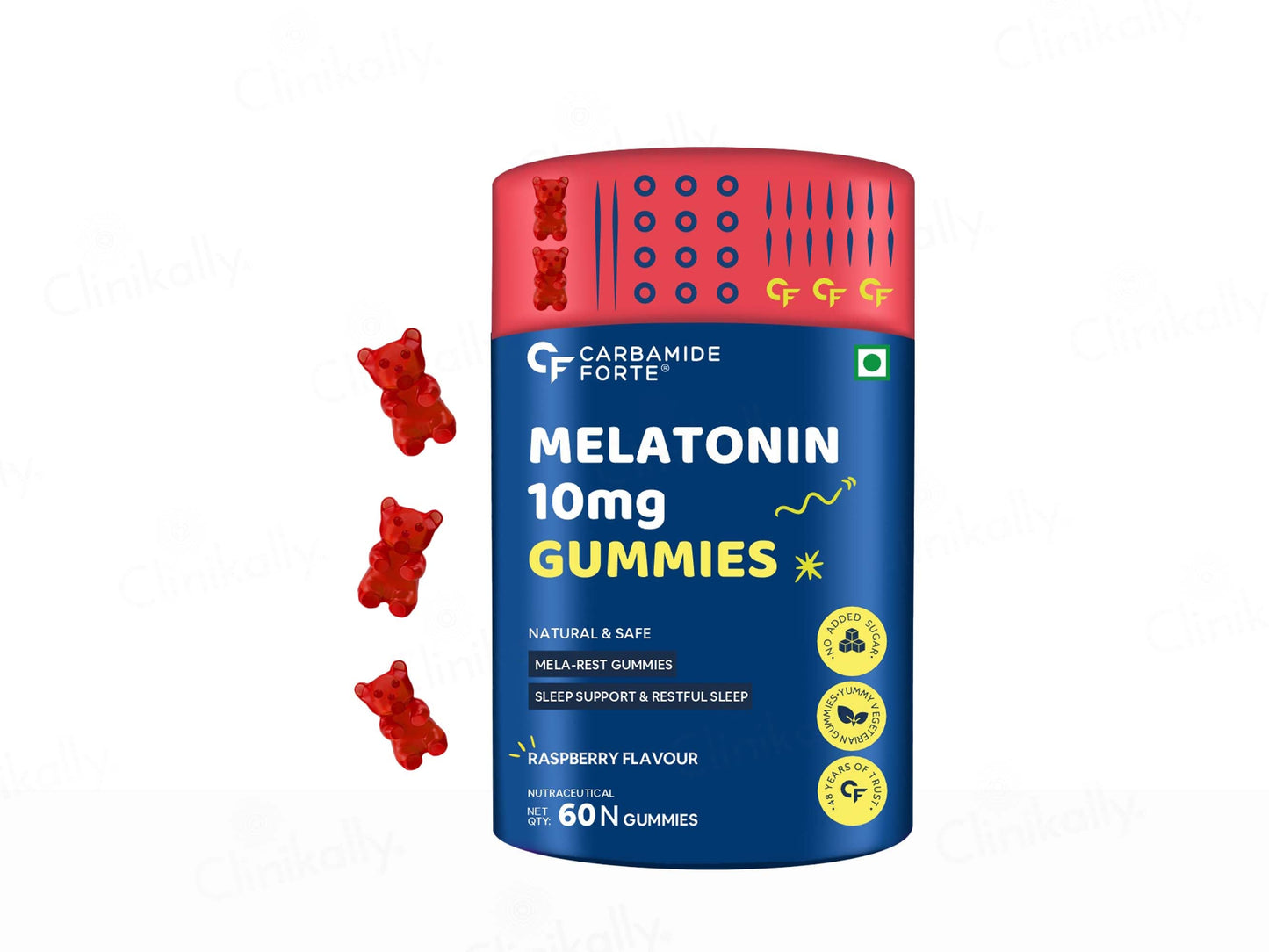 Carbamide Forte Melatonin 10mg Gummies - Raspberry Flavour