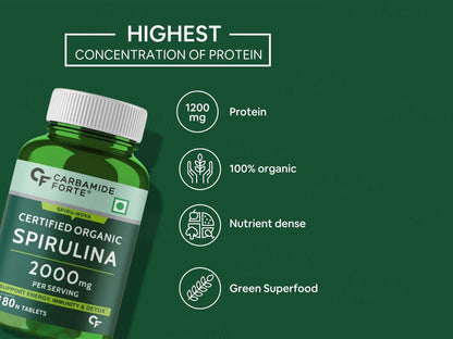 Carbamide Forte Organic Spirulina 2000mg Tablet