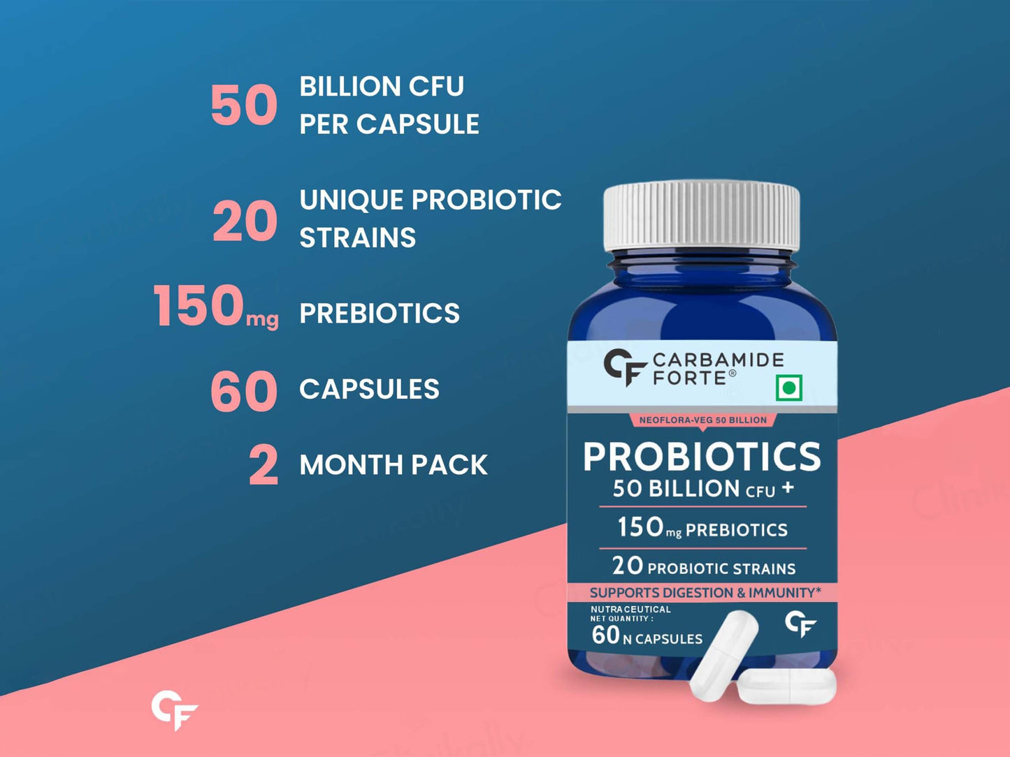 Carbamide Forte Probiotics 50 Billion CFU+ Capsule