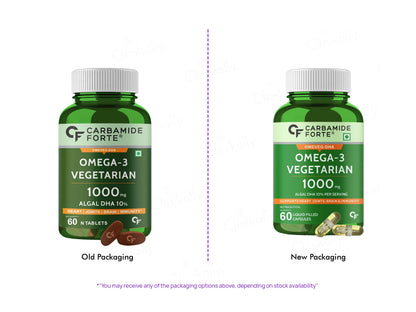Carbamide Forte Vegetarian Omega-3 1000mg With Algal DHA 10% Liquid Filled Capsule