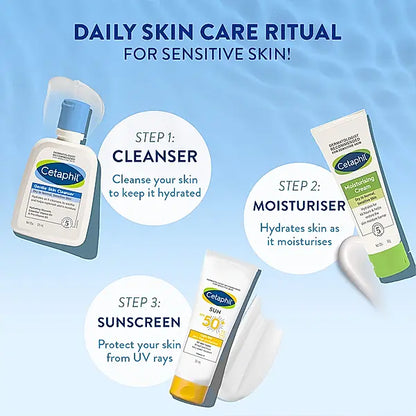 Cetaphil Gentle Skin Cleanser for Face & Body – 125ml, 250ml, 500ml, 1L | For Dry, Sensitive, Normal & Combination Skin