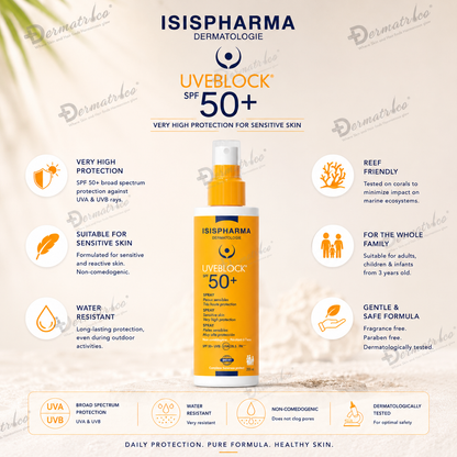 Isispharma UVEBLOCK Spray Sunscreen SPF 50+ PA++++