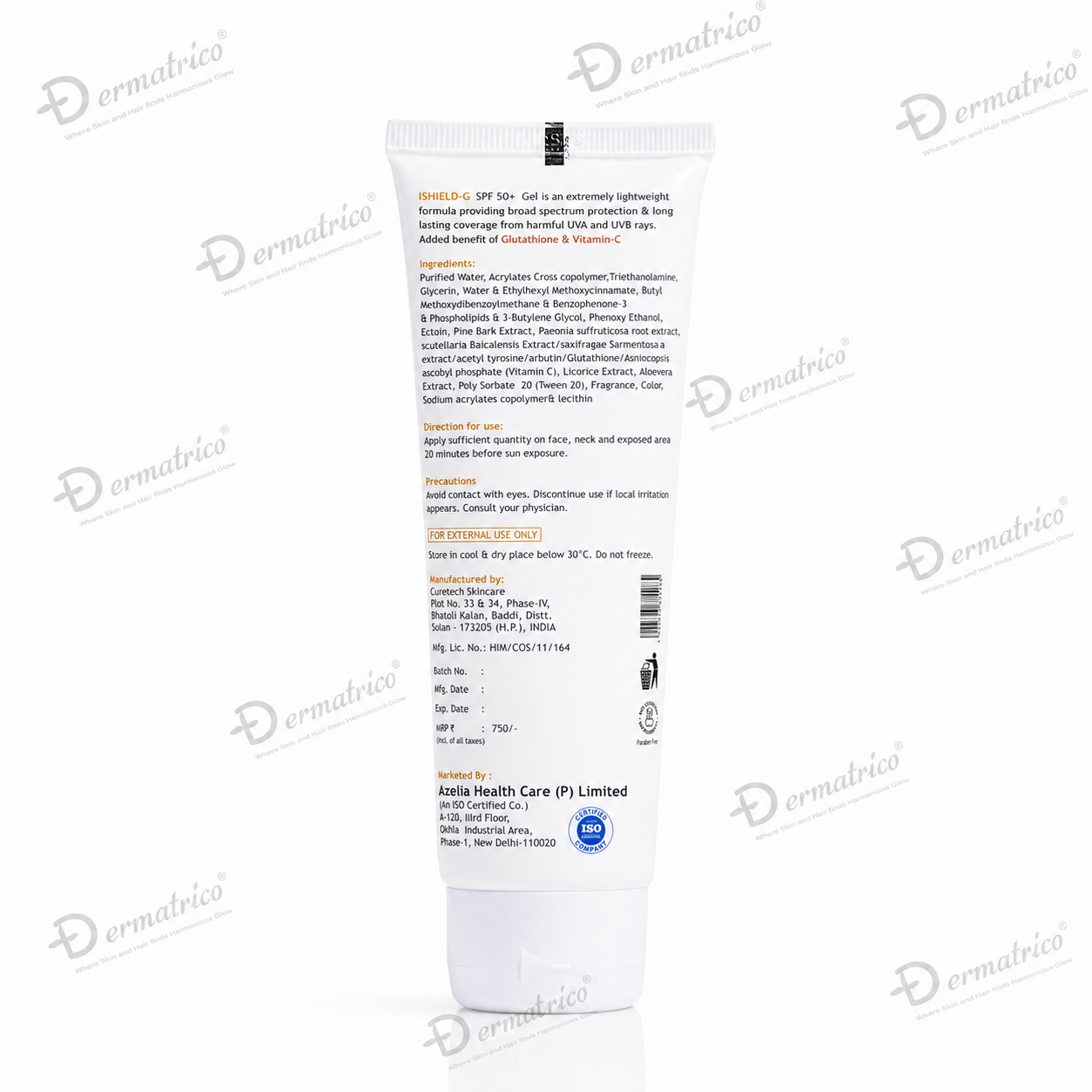 Azelia I-Shield-G Aqua Sunscreen Gel SPF 50 | Daily Sun Protection