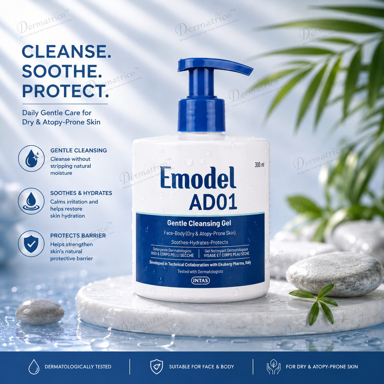 Emodel AD01 Gentle Face & Body Cleansing Gel